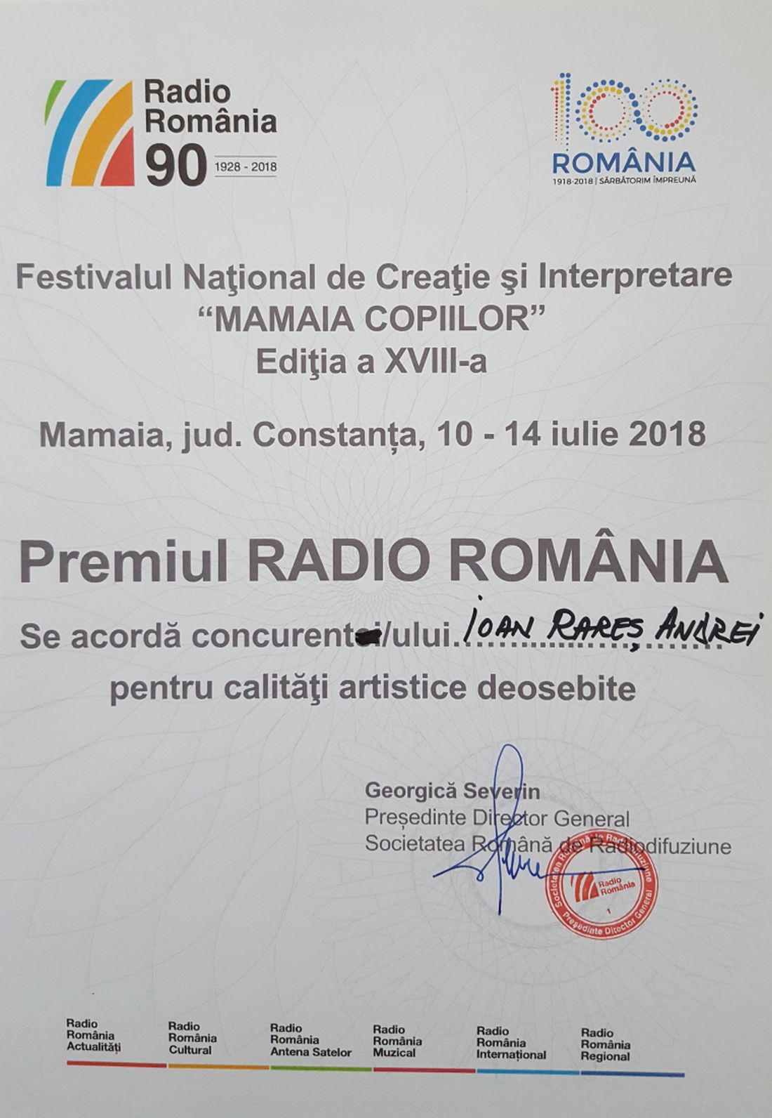 20180714_154857.Premiul Radio Romania.Interpretare Mamaia Copiilor 2018.Ioan Rares Andrei (foto by Bogdan Dragomir)