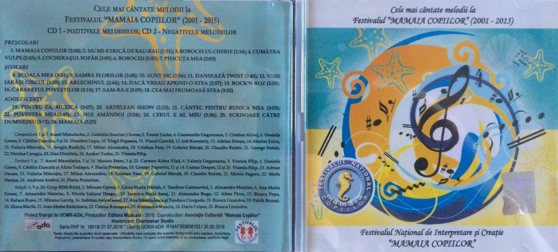 IMG_0210 foto cover by Bogdan Dragomir.2CD Cele mai cantate melodii la Festiv. Mamaia Copiilor (2001-2015)
