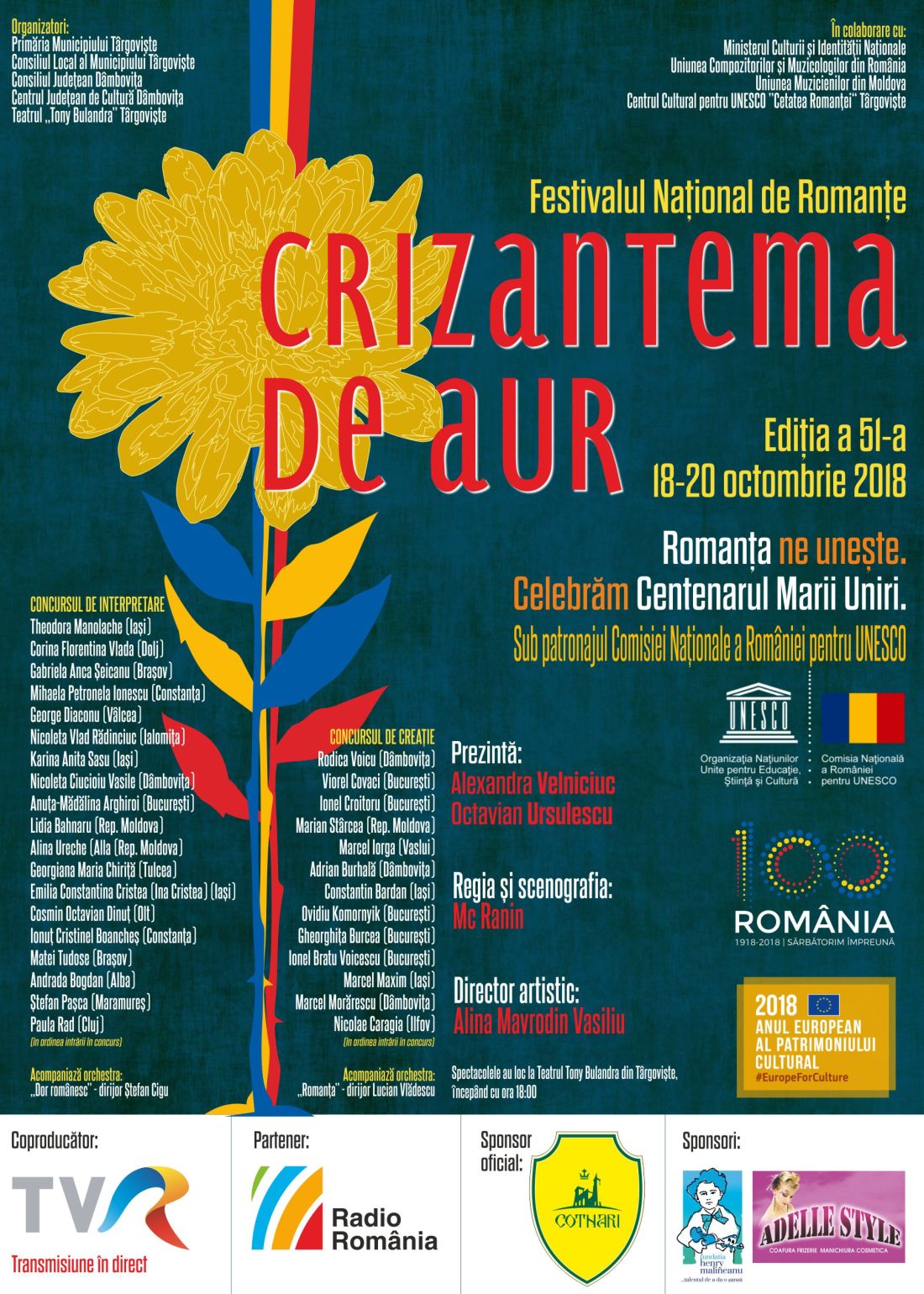 afis tehnic Crizantema de aur 2018-concurenti.1100 (foto www.romantaaur.ro)