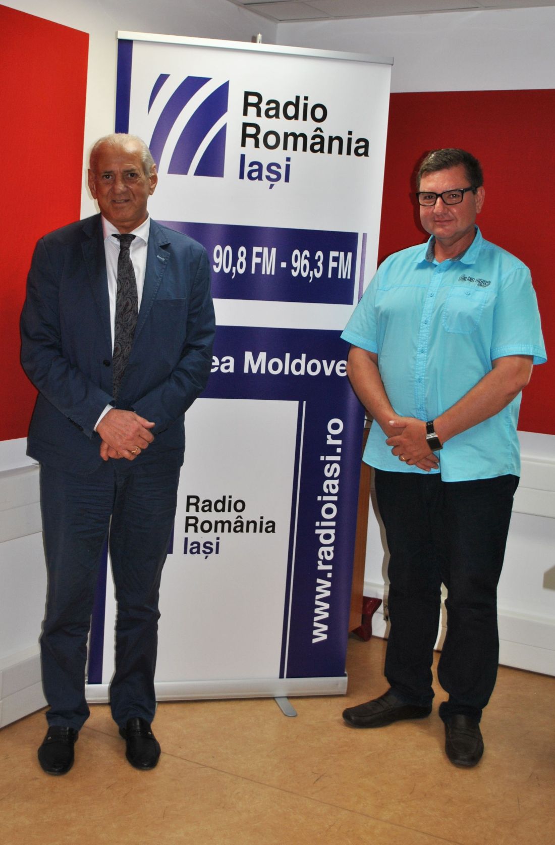 Gheorghe Zamfir și Daniel Prodan la Radio Iași.1100 (radioiasi.ro)