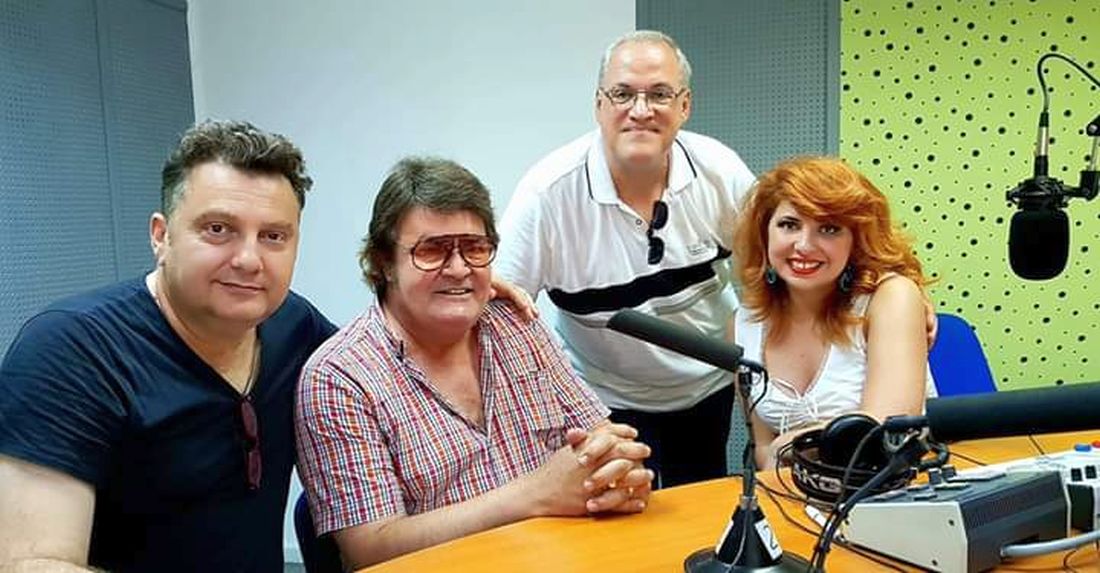 Foto mentori Masterclass Brasov 2019 in Studioul Radio Romania Brasov FM (Mihai Alexandru, Adrian Romcescu, Bianca Buca si Bogdan Dragomir - foto arh.pers. Bogdan Dragomir)