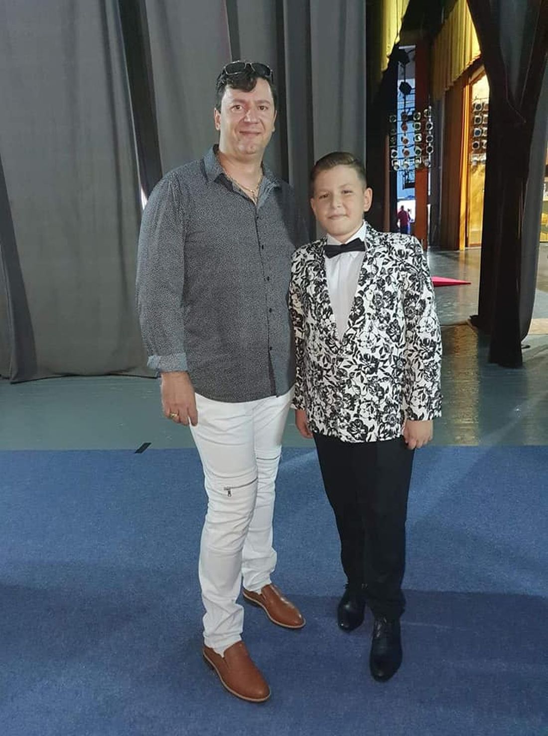 Prof. si compozit. Dragos Gheorghiu si interpretul Theodor Stroiu - Premiul Radio Romania - Creatie Mamaia Copiilor 2019.1100 (foto arh. Dragos Gheorghiu)